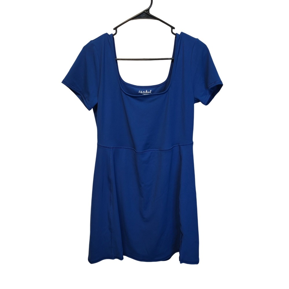 Isabel‎ by Ingrid & Isabel Maternity Active Dress Blue Square Neck Cutout NEW